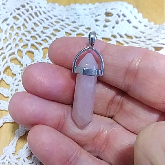 Pink  Obelisk Pendant, new - Picture 2 of 4